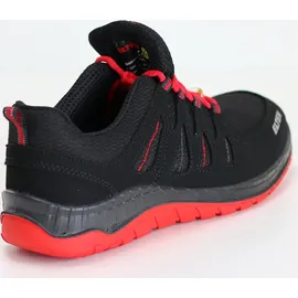 ELTEN Halbschuh MADDOX Low ESD, schwarz-rot, S3, 41