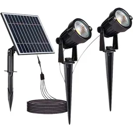 V-Tac LED Solar-Erdspießleuchte Kunststoff 25,0 cm 2x 1,2 W schwarz