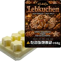 WonderWax Duftwachs Wax Melts für Duftlampe, 6 Sterne Duftmelt Wachsmelt Sojawachs Duftwachs Würfel für Raumdüfte, Wachs Duftöl Winter Indoor Schmelzen für Aromalampe Lebkuchen