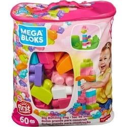 Mega Bloks - Bausteine-Beutel pink (60 Teile), Steck-Bausteine Kinder, Bauklötze