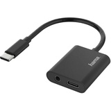 Hama Audio-Adapter, 2in1, USB-C-St. - 3.5-mm-Klinke / USB-C-Buchse, Audio + Laden (00200319)