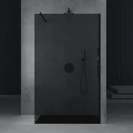mai & mai Walk-In-Dusche 140 x 200 cm BRAM1 Bremen2VG schwarz Sicherheitsglas