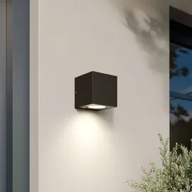 ARCCHIO Außenwandleuchte Aluminium 12,5 cm 1 x 8 W LED schwarz
