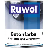 Ruwol Betonfarbe Reinweiß (RAL 9010) 750 ml - Betonfarbe außen frostsicher - Bodenfarbe Außen- fassadenfarbe sockelfarbe Farbe für Beton, Holz, Stein - Innen & Außen - Terrassen und Einfahrten