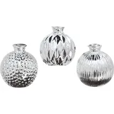 Frank Flechtwaren Vase Silberschein, im 3er Set