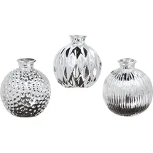 Frank Flechtwaren Vase Silberschein, im 3er Set