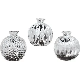 Frank Flechtwaren Vase Silberschein, im 3er Set