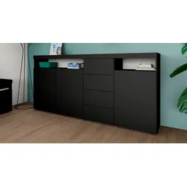 borchardt Möbel Highboard »Kapstadt«, Breite 200 cm schwarz