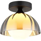 Nowa Deckenlampe Deckenleuchte Küchenlampe Retro Glas rauch Wohnzimmerlampe H 17,5 cm