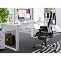 Schreibtisch Arbeitstisch Bürotisch Arbeitsplatz Computertisch Tisch "Hamburg I" weiß