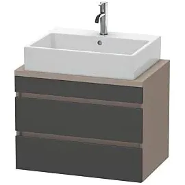 Duravit DuraStyle 70 x 47,8 cm, graphit matt/basalt matt, für Konsole, 2 Schubkästen