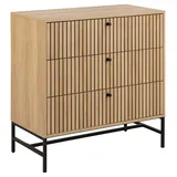 Actona GROUP »Albany«, Eiche-Optik, Lamellenfront, 3 Schubladen, B: 80, 6 cm