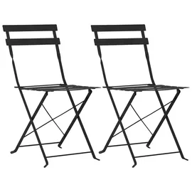 vidaXL Bistro-Set 3-tlg. Schwarz