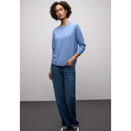 STREET ONE Rundhalspullover Blau 46