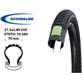 Schwalbe Super Moto X 27,5 x 2,80 Zoll Drahtreifen