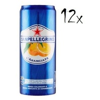 12 Dose L'Aranciata 330 ml San pellegrino Orangen Limonade Original Orange