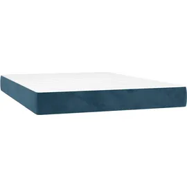 vidaXL Boxspringbett 140 x 200 cm Dunkelblau