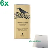 L’Estornell "Natives Olivenöl Extra" Gastropack (6x500ml Dose) + usy Block