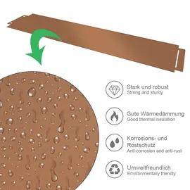 Vicco Rasenkante Braun, 100 x 18 cm, 45 Meter,