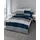 KAEPPEL Memory Gestreift Grau/Blau 135 x 200 cm + 80 x 80 cm