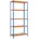 Stahl 200x100x40 cm Blau/Orange 5 Fachböden