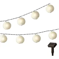 Knüllermarkt GmbH Lampion Kunststoff 13,0 cm 10er Set weiß