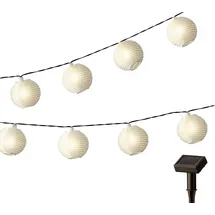 Knüllermarkt GmbH Lampion Kunststoff 13,0 cm 10er Set weiß
