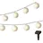 Knüllermarkt GmbH Lampion Kunststoff 13,0 cm 10er Set weiß