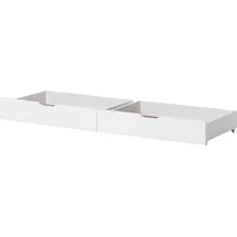 Hoppekids Bettschubkasten HOPPEKIDS "ECO Comfort", weiß, B:153cm H:19cm T:60cm, MDF, Massivholz, Schubladen, Bettschubkasten, auf Rollen in verschiedenen Farben erhältlich 2 St.