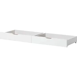 Hoppekids Bettschubkasten HOPPEKIDS "ECO Comfort", weiß, B:153cm H:19cm T:60cm, MDF, Massivholz, Schubladen, Bettschubkasten, auf Rollen in verschiedenen Farben erhältlich 2 St.