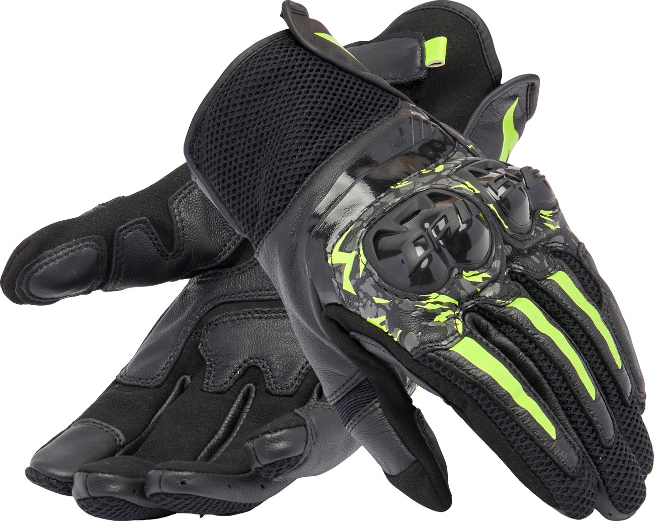 Dainese Mig 3, Handschuhe - Schwarz/Grau/Neon-Gelb - 3XS