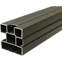 Alupfosten Ecosteck inkl. Pfostenkappen zum Aufschrauben/Einbetonieren 6,8 x 6,8