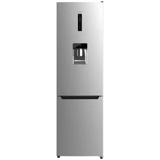 Cecotec Frigorífico Combi 2 Puertas con Dispensador de Agua Bolero CoolMarket Combi 322 WD Inox D. 322 L, Altura 185 y 60 cm de Ancho, Bajo Consumo, Motor Inverter Plus, Total No Frost