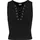 URBAN CLASSICS Ladies Lace Up Cropped Top Schwarz S