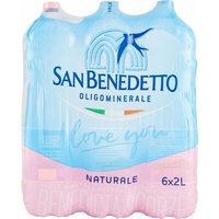 6x San Benedetto Acqua Minerale Naturale Natürliches Mineralwasser 2Lt