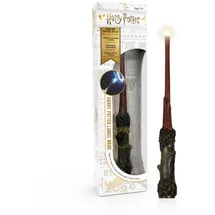wowstuff Harry Potter - Zauberstab mit LED-Lumos-Spitze, Handbemalt aus Harz, Inklusive App für Lichtzauber & Duelle, ca. 18 cm, batteriebetrieben
