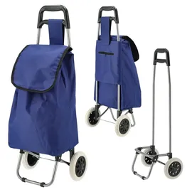 Cepewa Einkaufstrolley blau 40 x 92 x 20 cm