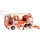 Small Foot Company small Foot Feuerwehrauto aus Holz, mit drehbarer Leiter, Schlauch & Zubehör, Feuerwehr-Spielzeug für Kinder ab 3 Jahren, 12657