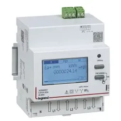 Legrand 412090 Energiezähler EMDX3, 63 A, 3-phasig, Direktanschluss, Impulsausgang, 4TE 1
