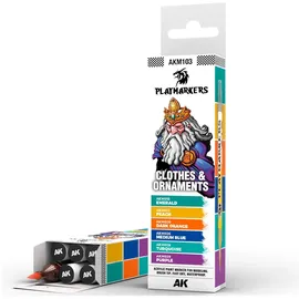 AK Interactive PLAYMARKERS SET CLOTHES & ORNAMENTS (6 ref.)