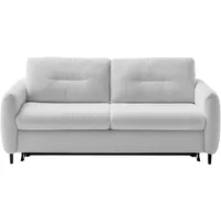 Home Affaire 3-Sitzer HOME AFFAIRE "Clevina, Dauerschlafsofa mit Kaltschaummatratze, Breite 216 cm", silber, B:216cm H:84cm T:102cm, 100% Polyester, Sofas, Sofa & Bett in einem – kinderleicht ausklappbar & freistellbar im Raum