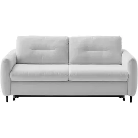 Home Affaire 3-Sitzer HOME AFFAIRE "Clevina, Dauerschlafsofa mit Kaltschaummatratze, Breite 216 cm", silber, B:216cm H:84cm T:102cm, 100% Polyester, Sofas, Sofa & Bett in einem – kinderleicht ausklappbar & freistellbar im Raum