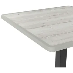 Gastro Outdoor Terrassentisch Borkum | 70x70 cm | Resalit Eiche Hell