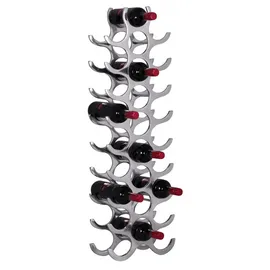 Möbel Boss Weinregal 31 x 14 x 98 cm Silber