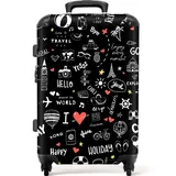 noboringsuitcases 4-Rollen 67 cm / 72 l schwarz/bunt