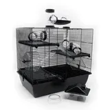 Nagerkäfig Rufus Schwarz 45x50x33cm Käfig Hamster Maus Rennmaus Zubehör NEU