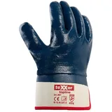 teXXor® topline Nitril-Handschuhe (vollbeschichtet) STULPE, Beige/Blau