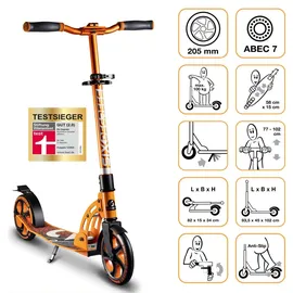 Six Degrees Aluminium Scooter 205 mm Orange