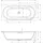 Riho Desire Corner Eckbadewanne 184 x 84 cm (B087001105)