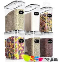 luxuskollektion 4L Vorratsdosen 6er Set Luftdicht Behälter Plastik Deckel Nudeln Müsli Reis Mehl重新3004969278